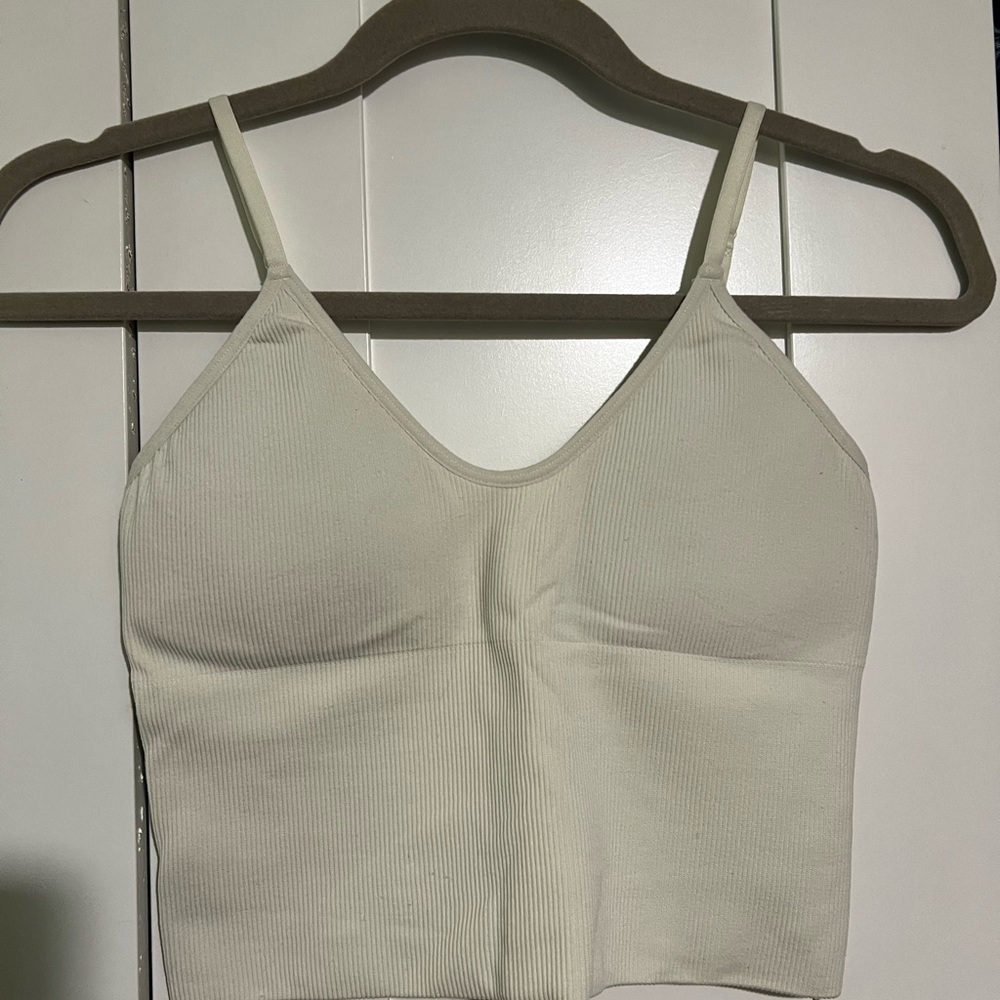 Forever 21 Cream Ribbed Top